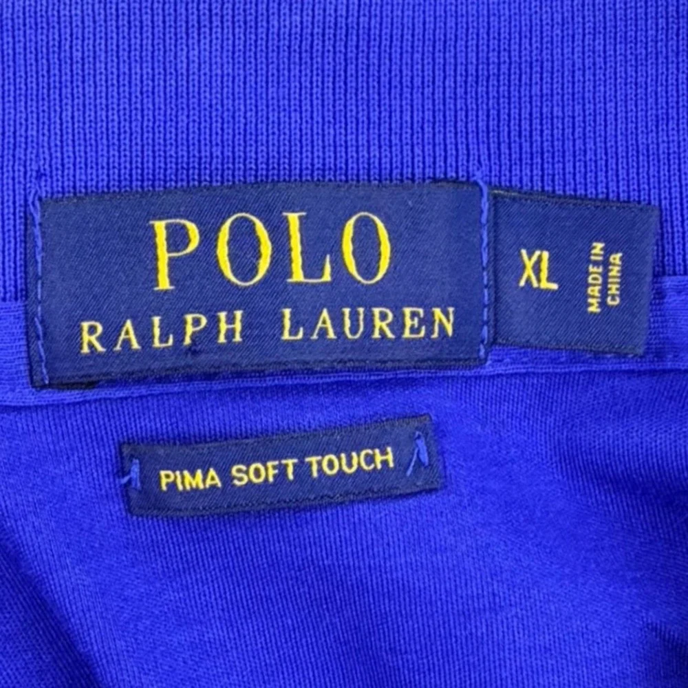 Polo Ralph Lauren Pima Soft Touch Shirt Men XL Rugby Royal Blue Flesh Pony NWT
